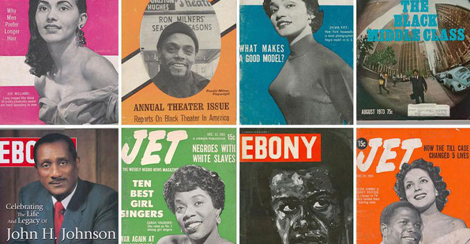 Ebony and Jet magazine covers