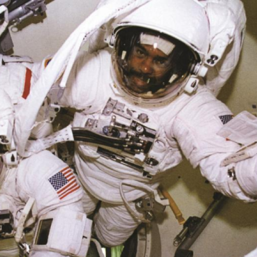 Bernard Harris in space (courtesy NASA)