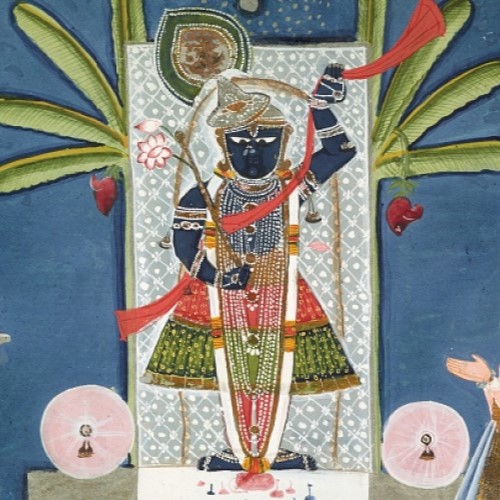 Rawat Gokul Das of Devgarh and Tilkayat Dauji II worship Shri Nathji