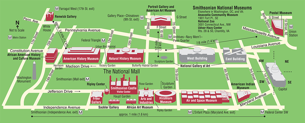 National Mall Museum Map